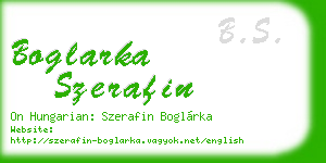 boglarka szerafin business card